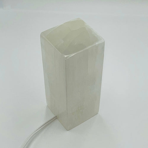 Rectangular Selenite Crystal Lamp Prime