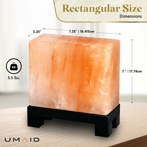 UMAID Authentic Natural Himalayan Salt Lamp, Hand-Carved Modern