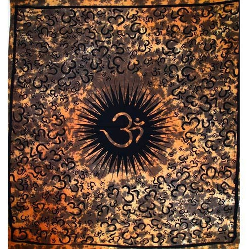 Saffron Om Echoes wall Tapestry