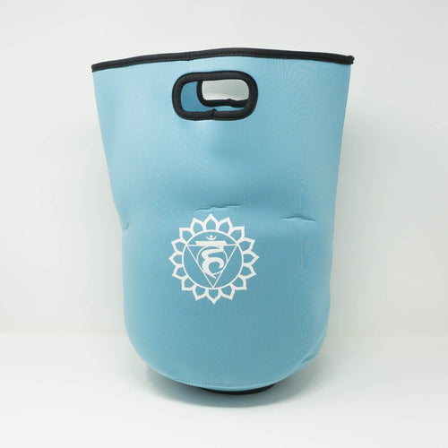 Crystal Singing Bowl with Engraved Chakra Symbol: Throat Chakra