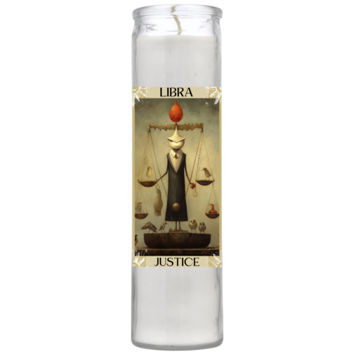 Libra Surreal Zodiac Tarot Candle