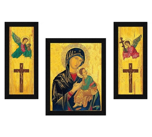 Paper Baby Jesus Christ Mother Mary Photo Wall Art Painting,