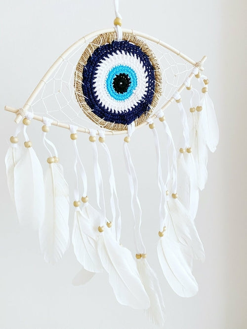 Handmade Evil Eye Dream Catcher, Evil Eye Protection Dreamcatcher,