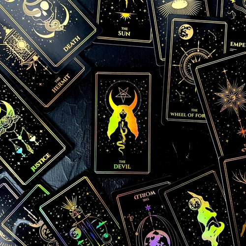 Moonlight Tarot Cards Gold Rainbow Foil