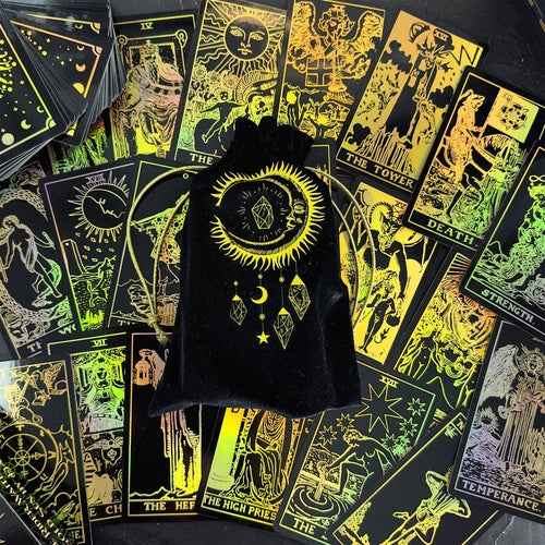 The Smith-Waite Tarotc Cards Gold Rainbow Foil