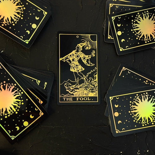 The Smith-Waite Tarotc Cards Gold Rainbow Foil